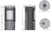Poêle à bois Arena 2.0 7kW acier Noir - ORANIER Réf. 590010
