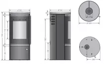 Poêle à bois Arena 2.0 7kW acier Noir - ORANIER Réf. 590010