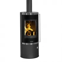 Poêle à bois Arena 2.0 7kW acier Noir dessus verre - ORANIER Réf. 590030