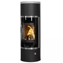 Poêle à bois Arena W+ 2.0 7kW acier Noir dessus pierre Ollaire - ORANIER Réf. 589722