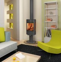 Poêle à bois Astro 8kW fonte laquée noire - DOVRE Réf. ASTRO4CB/P