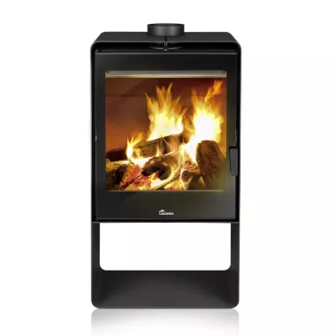 Po�le � bois Atlantic 613 11kW acier Anthracite - LACUNZA R�f. 3000000111468