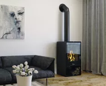 Poêle à bois Atlantic 613 11kW acier Anthracite - LACUNZA Réf. 3000000111468