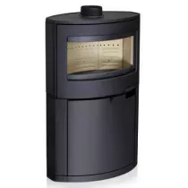 Poêle à bois Bera 6.4kW fonte Anthracite - LACUNZA Réf. 3000001362678