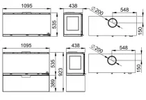 Poêle à bois Bronpi Cairo 110 3C Box 13kW Anthracite
