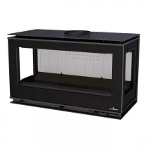 Poêle à bois Bronpi Cairo 90 3C Box 13kW Anthracite