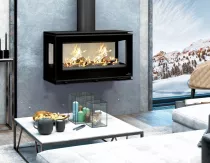 Poêle à bois Bronpi Cairo 90 3C Box 13kW Anthracite