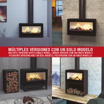 Poêle à bois Bronpi Cairo 90 Box 15kW Anthracite