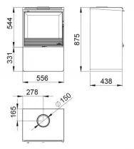 Poêle à bois Bronpi Croacia-T 9.5kW Anthracite