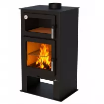 Poêle à bois Bronpi Gijon H 9kW Anthracite avec four
