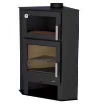 Poêle à bois Bronpi Lerma H 9kW Anthracite avec four