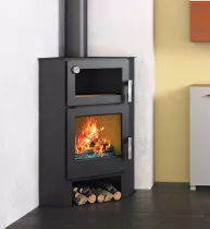 Poêle à bois Bronpi Lerma H 9kW Anthracite avec four