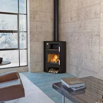 Poêle à bois Bronpi Lerma H 9kW Anthracite avec four