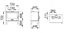 Poêle à bois Bronpi Sena Plus 13kW Anthracite