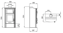 Poêle à bois Bronpi Tudela 12kW Anthracite