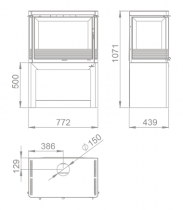 Poêle à bois Bronpi Versalles 13kW Anthracite