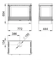 Poêle à bois Bronpi Versalles C 11kW Anthracite