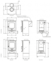 Poêle à bois C-Six 5.9kW - CHARNWOOD Réf. 009/CSIX