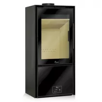 Poêle à bois Calais 6.5kW acier Anthracite - LACUNZA Réf. 3000001348757