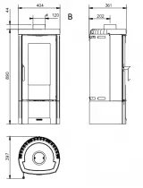 Po&ecirc;le &agrave; bois Candy 4.0 6.2kW - LA NORDICA R&eacute;f. 7119301