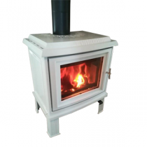 Poêle à bois Cashin Charleston Cristal C4-02 9kW émaillé Blanc