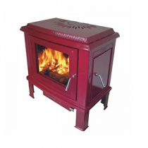 Poêle à bois Cashin Charleston Cristal C4-02 9kW émaillé Rouge