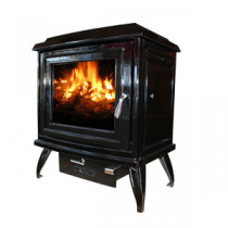 Poêle à bois Cashin Charleston Cristal C5-02 10kW émaillé Noir