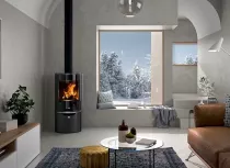 Po&ecirc;le &agrave; bois Deville Eguzki &eacute;tanche 6kW C077BX-06