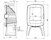 Po&ecirc;le &agrave; bois ELO M 5kW &eacute;tanche Anthracite - Invicta R&eacute;f. P610254