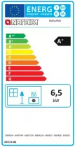 Po&ecirc;le &agrave; bois Emiliana 6.5kW Bordeaux - LA NORDICA R&eacute;f. 7112600