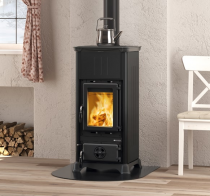 Poêle à bois Emiliana Steel 6.5kW Noir anthracite - LA NORDICA Réf. 7112605