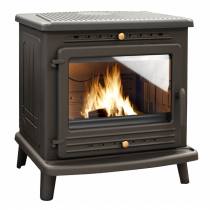 Poêle à bois en fonte GALILEE 12kW Anthracite - DEVILLE Réf. C077BB-06-B