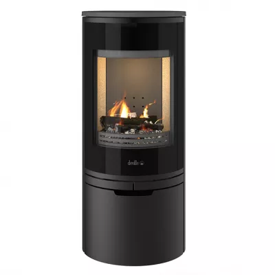Po�le � bois �tanche EIFFEL sur b�cher 6kW Anthracite - Deville R�f. C077CN-06