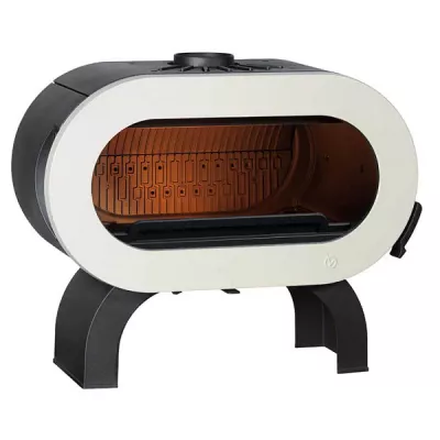 Po�le � bois FIFTY PLUS Arrche 10kW �mail ivoire - Invicta R�f. P647956