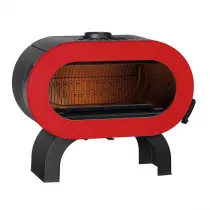 Poêle à bois FIFTY PLUS Arrche 10kW émail Rouge - Invicta Réf.P647957