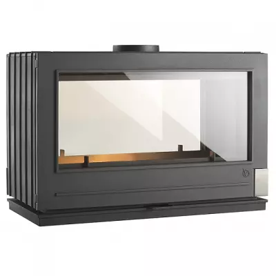 Po�le � bois fonte Aaron EcoDesign 12kW Anthracite - INVICTA R�f. 912904