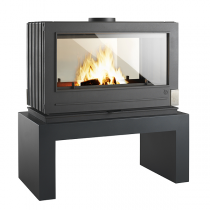 Poêle à bois fonte Aaron EcoDesign 12kW Anthracite - INVICTA Réf. 912904