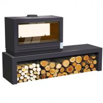 Poêle à bois fonte Aaron EcoDesign 12kW Anthracite - INVICTA Réf. P912904