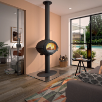 Poêle à Bois fonte BRIO 7.5KW sur Pied - INVICTA Réf. 648114