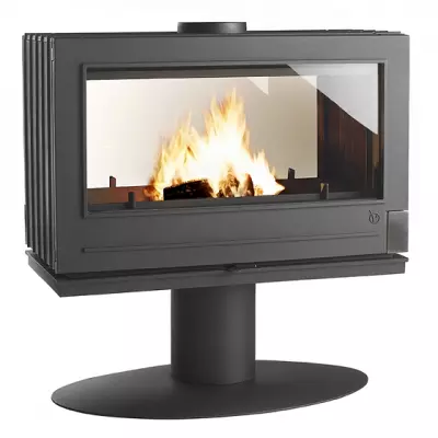 Po�le � bois fonte Nelson EcoDesign 12kW Anthracite - INVICTA R�f. 912944