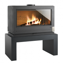 Poêle à bois fonte Preston EcoDesign 12kW Anthracite - INVICTA Réf. 912804