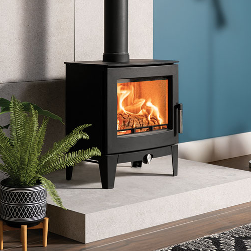 Poêle à bois County 5W Wide 5kW Noir (avec grille et cendrier