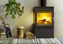 Poêle à bois Garde 6.5kW fonte Anthracite - LACUNZA Réf. 3000001348443