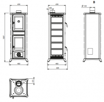 Poêle à bois Gemma Forno 5.0 7,3kW Petra Pierre naturelle - La Nordica 7111723