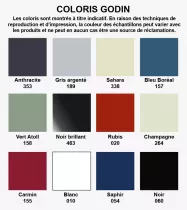 Poêle à bois Godin L\' Eco 362101 8.5kW Peint Noir ou émaillé