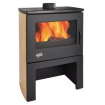 Poêle à bois Godin le Chinon 362113 8.5kW peint Anthracite / acier émaillé