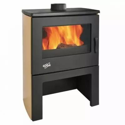 Po�le � bois Godin le Chinon 362113 8.5kW peint Anthracite / acier �maill�