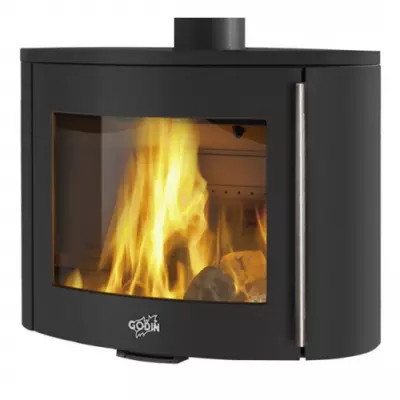 Po�le � bois Godin Le Coggia 388244 1 vitre suspendu 9kW peint Noir