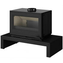 Poêle à bois Godin Le Coudray 411114 15kW Peint Noir porte vitrée