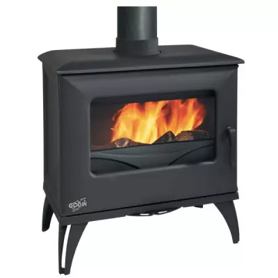 Po�le � Bois Godin Le Cube 388117 6.5kW peint Anthracite